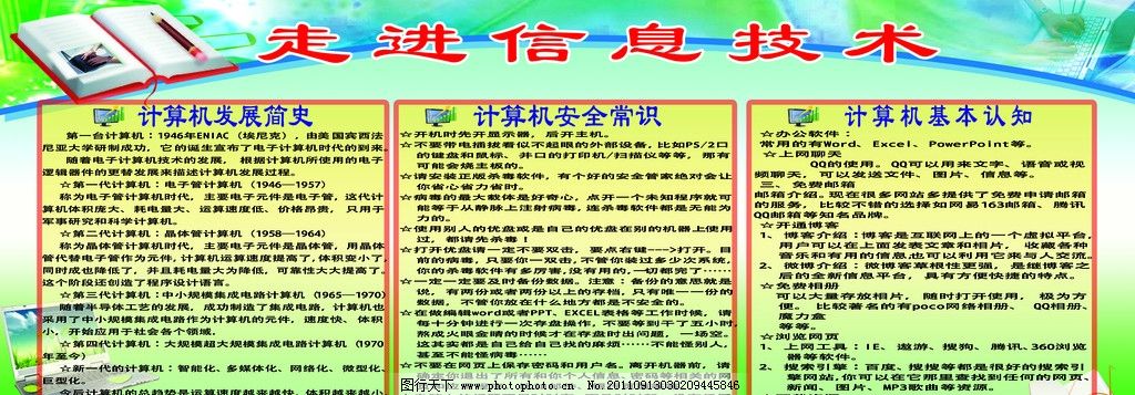 信息技術展板圖片 數字時代的窗口與橋梁